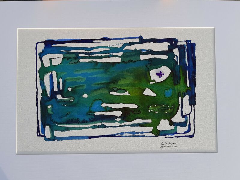 green-blue maze - a Paint by Paula Grigoriu