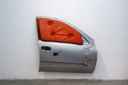Safety Car Door and Crash Test Dummy Head - a Sculpture & Installation Artowrk by Chih Chiu