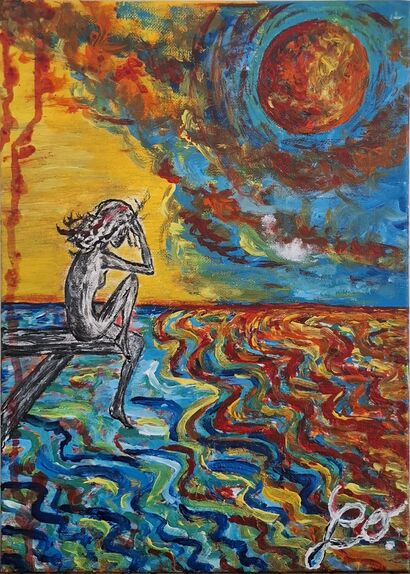 In bilico (On the edge) - a Paint Artowrk by Giulia Olla