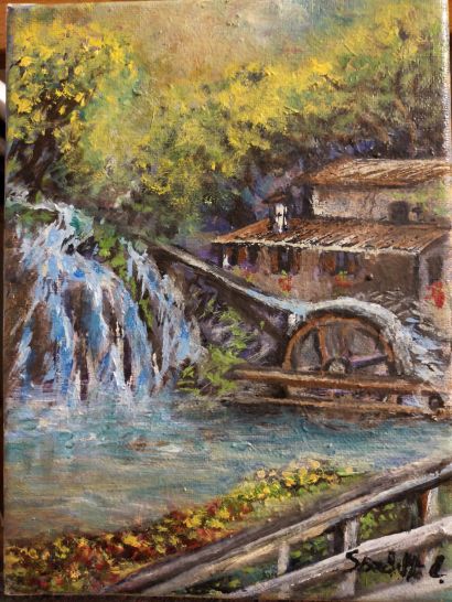 Memorie d'acqua al Molinetto  - a Paintings Artwork by Lidia Spadetto 