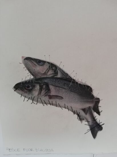 Pesce fuor d'acqua - A Paint Artwork by Gloria Franzin