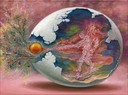 Unsurpassed beauty from the egg - a Paint Artowrk by JEROME CHIA-HORNG  LIN