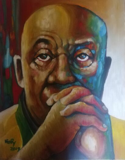 Cyril Ramaphosa  - a Paint Artowrk by Henry