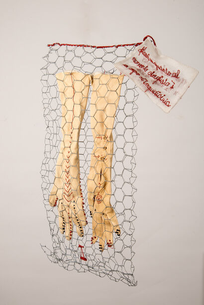 Gloves in an unvelope - a Sculpture & Installation Artowrk by Daniela Evangelisti