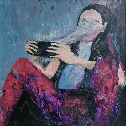 Black Mirror - A Paint Artwork by Margo Puhachenko