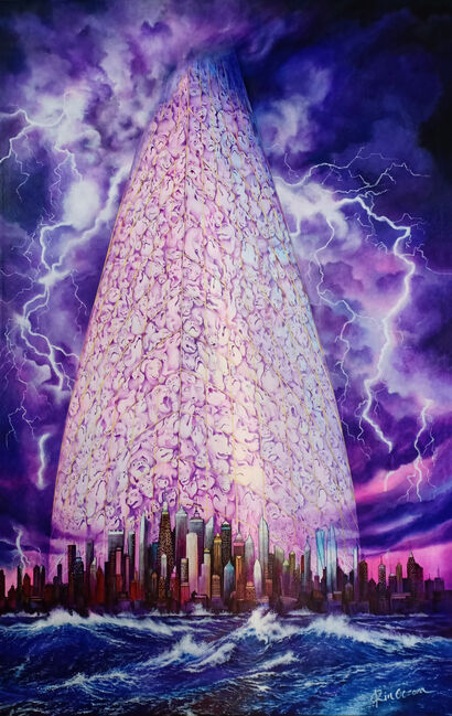 The modern tower of Babel 5 - A Paint Artwork by Rin Oozora
