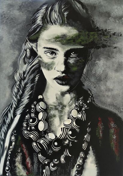 Dressed in a string of pearls - a Paint Artowrk by Livien Rózen