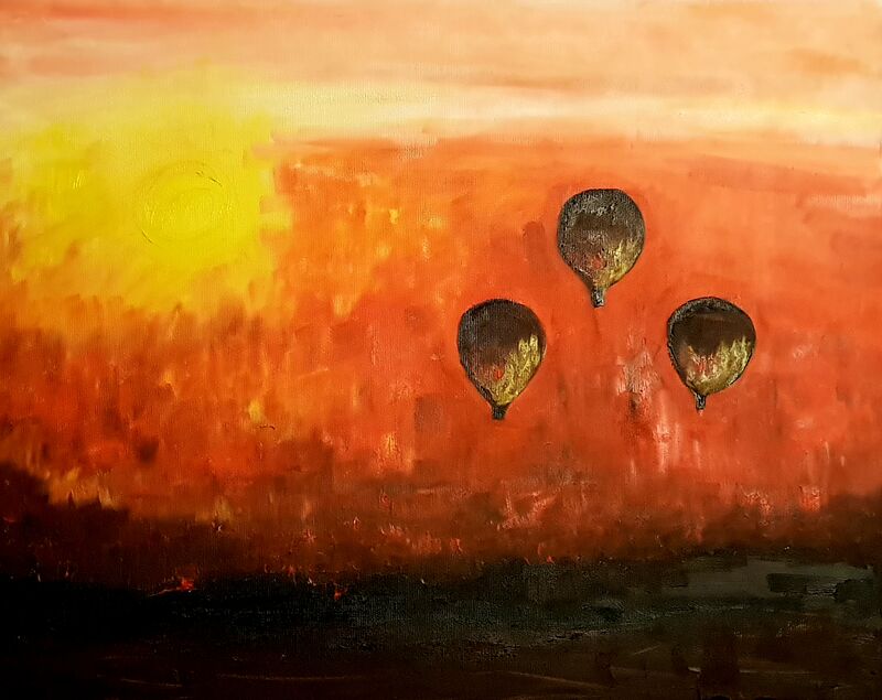Flying baloons - a Paint by francesca gramenzi