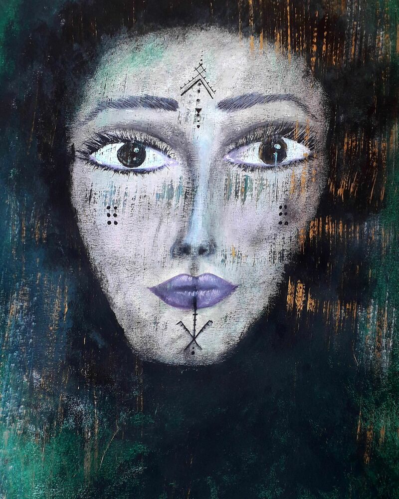 Berber woman - a Paint by SAKINA NAIHA 