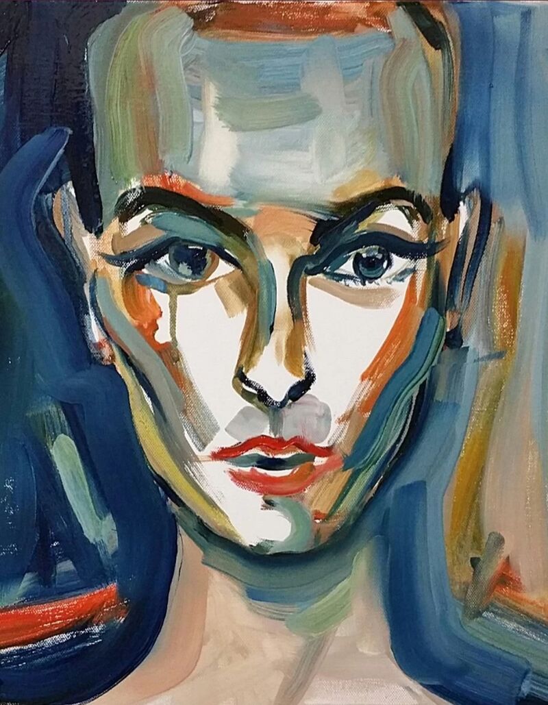 Sinead O'Connor abstrait  - a Paint by Karibou 