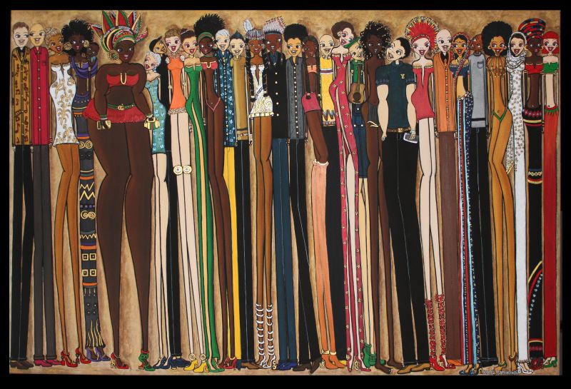 Barcode: Lady Agnisa (Piezography) 2024 - 2/5 - a Paintings by Mala Ramcharan