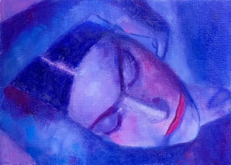Donna che dorme ( omaggio a Man Ray) - a Paint by Salvatore Lizzio