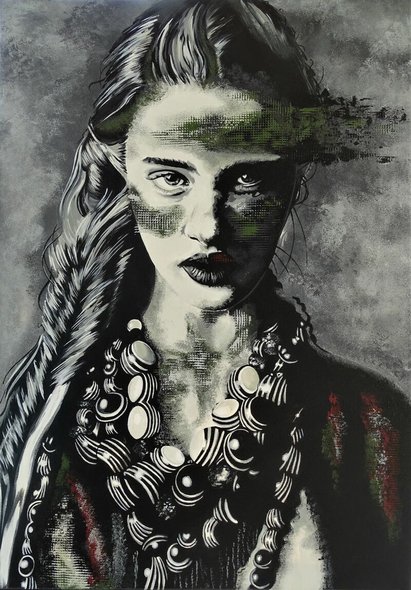 Dressed in a string of pearls - a Paint by Livien Rózen