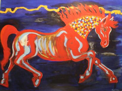 Fire Horse - a Paint Artowrk by eleanor guerrero