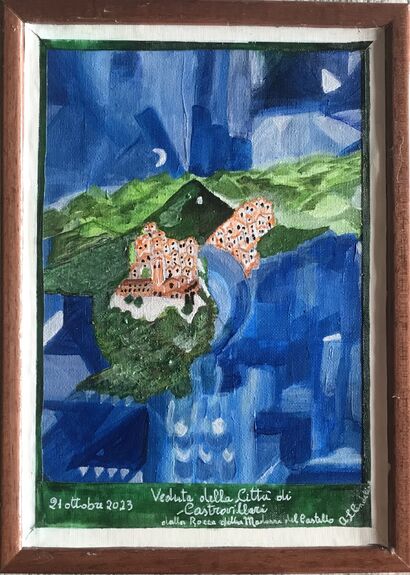 Veduta della Città di Castrovillari dalla Rocca del Castello - a Paint Artowrk by anna letizia Candelise