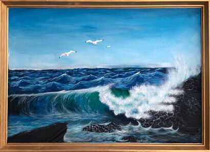 COASTAL WAVES  - a Paint Artowrk by Maia Kristianson Kreates