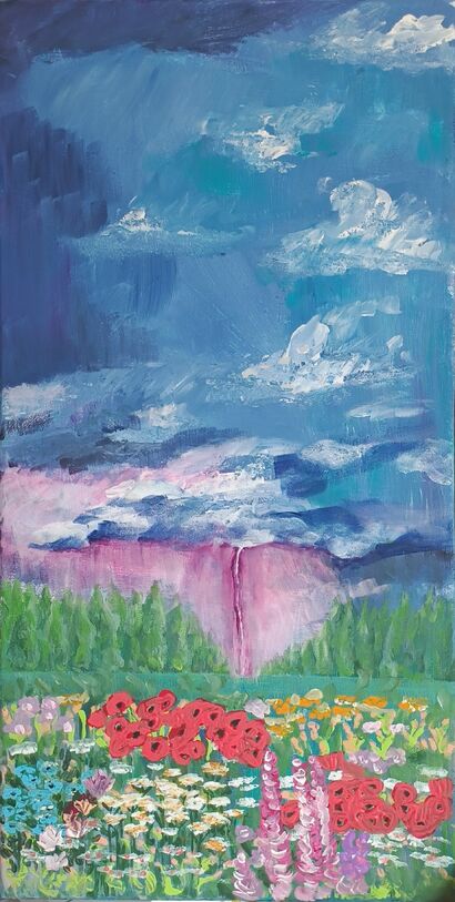 Storm in Tuscany ( II ) - a Paint Artowrk by LinkedIn profiel: Agnieszka Niemiec 