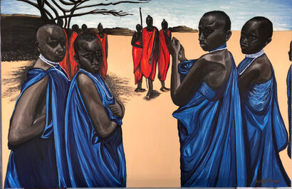 Villaggio  Masai  - A Paint Artwork by Fabiana Macaluso