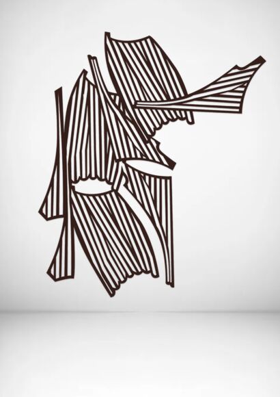 Collage from corset patterns - a Sculpture & Installation Artowrk by Lucie Králíková