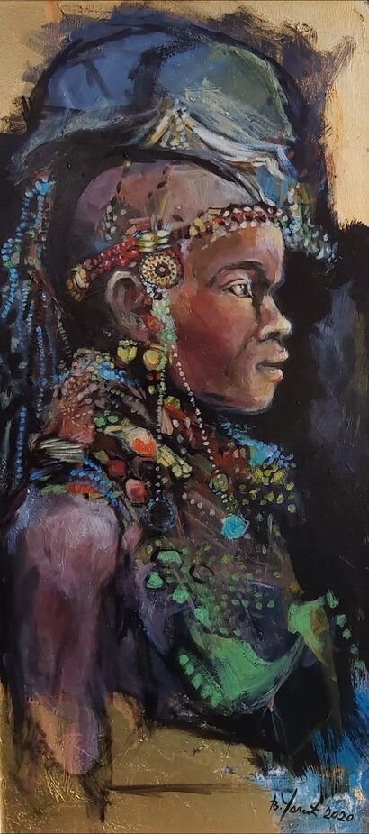 Massai woman - a Paint Artowrk by Vladislava Vanja Colic