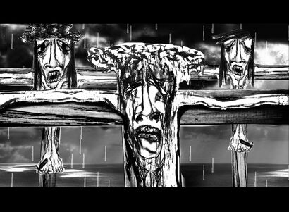 CHRIST - CORONA DI SPINE - A Video Art Artwork by Pleto Ple