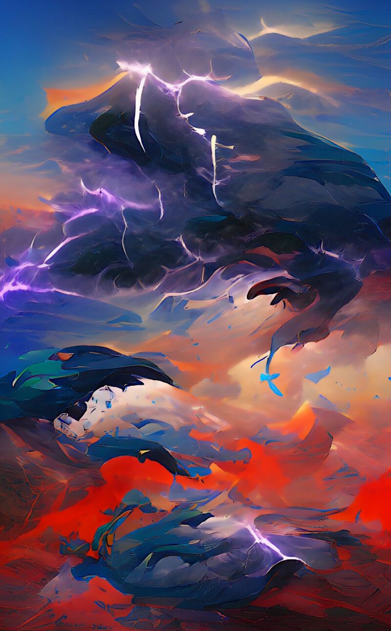 Seven colored auspicious clouds - a Digital Art by XiaoFeng mengxiaofeng