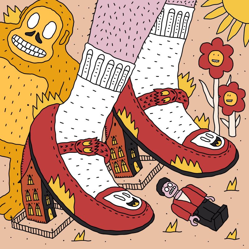 Growing Out of Dreams - a Digital Graphics and Cartoon by Sancho