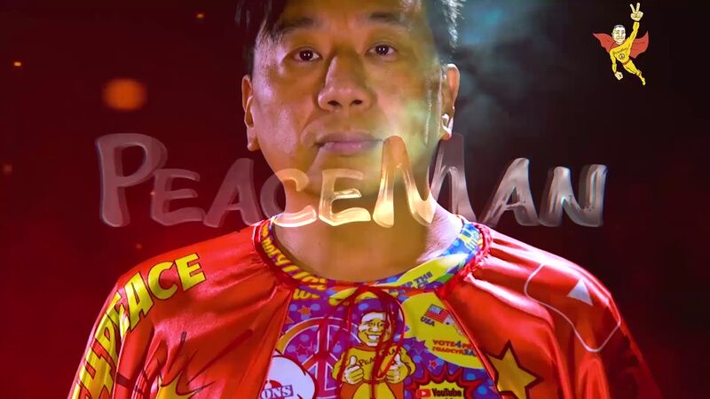 The appearence of first immortal superhero peacemaker PeaceMan - a Video Art by Lucky Lee