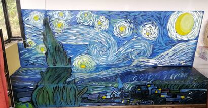 Starry Night  - A Paint Artwork by Chelvina Sunglee