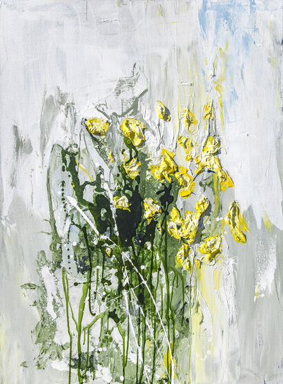 Big Yellow Blooms - a Paint Artowrk by Steve Lyons