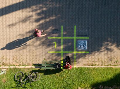 Digital παγκάκια [benches]  - a Urban Art Artowrk by Eliza Soroga