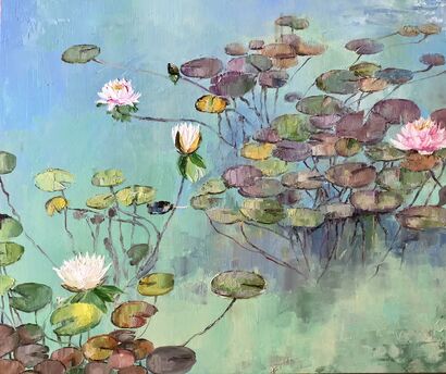 The Water Lilies Series II - A Paint Artwork by Eve