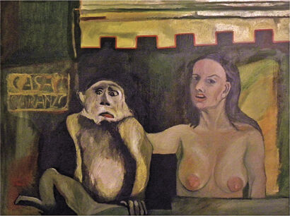 La scimmietta di Palazzo Soranzo - a Paint Artowrk by paolo cazzella o della joie de vivre
