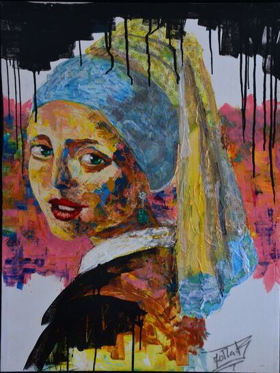 Jeune fille du boucle de l\'émeraude, série Divas - a Paint Artowrk by Aurino JottaR
