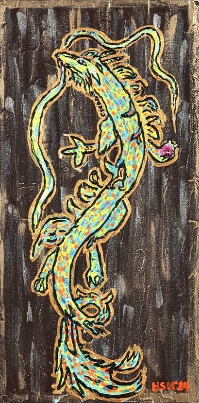  Prosperity of the Dragon and Blossoms - a Paint Artowrk by HsunArt