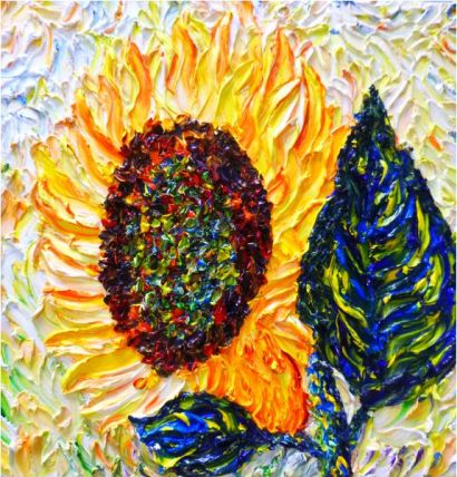 'You Are My Sunshine' Diptych (Upper panel), Collection 'Sunflowers' by Dr. Halyna Vakulenko
