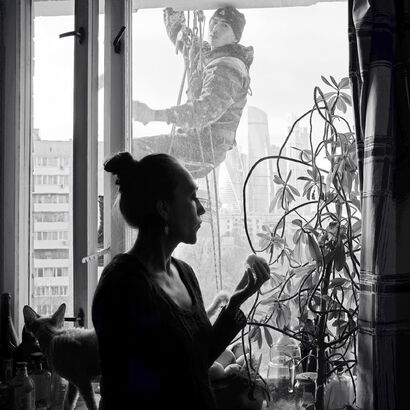 Self-portrait at a window - A Photographic Art Artwork by Anastasia Potekhina