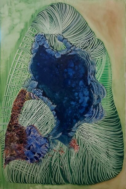 Woman with birds - A Paint Artwork by Zuzanna  Wisniewska 