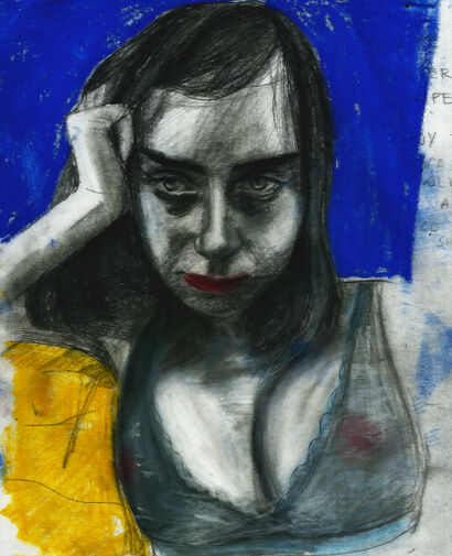 Self portrait - a Paint Artowrk by Clara Zúccaro
