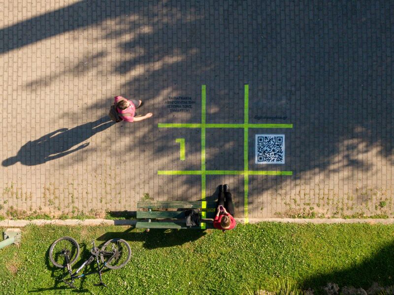 Digital παγκάκια [benches]  - a Urban Art by Eliza Soroga
