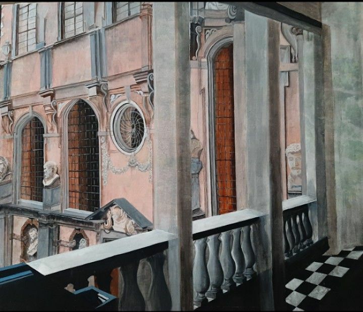 View of balcony - a Paint by Krishna priya Kasireddy