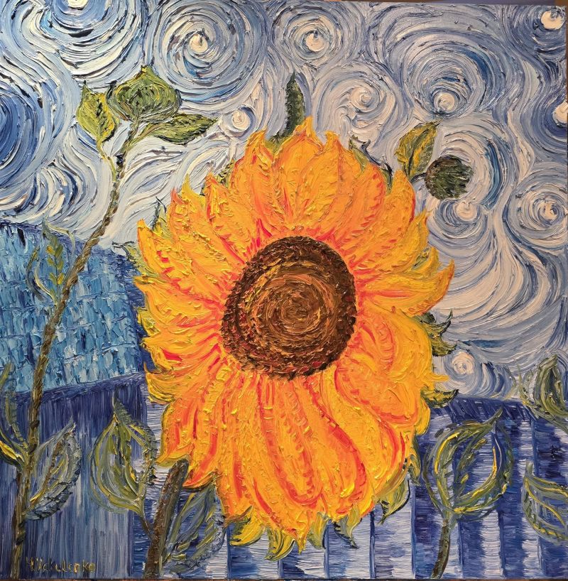 'Sunflower for Maya' Collection 'Sunflowers'  - a Paintings by Dr. Halyna Vakulenko