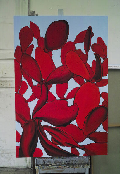 La Crescita - Rosso .3 - a Paint Artowrk by xiao hui sun