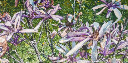 Magnolia 01,02 - A Paint Artwork by Dariusz Biegaj
