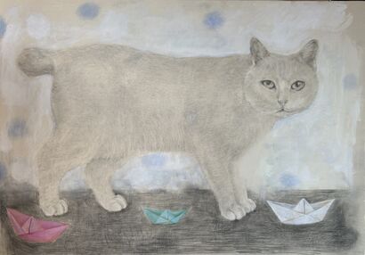 Gatto nel disegno - a Paint Artowrk by Luisella  Dario 