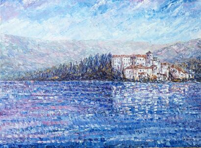 Paesaggio sul Lago - a Paint Artowrk by Angelo Di Dio