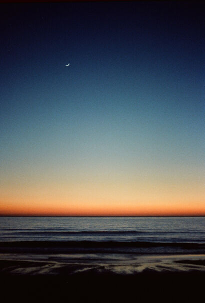 Moonrise Over Ocean Beach - a Photographic Art Artowrk by David Klein