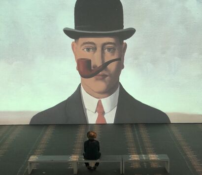 Man watching Renè Magritte II - A Photographic Art Artwork by Luxb