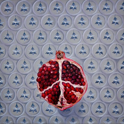 Peaceful pomegranate - A Paint Artwork by Tanya Shark
