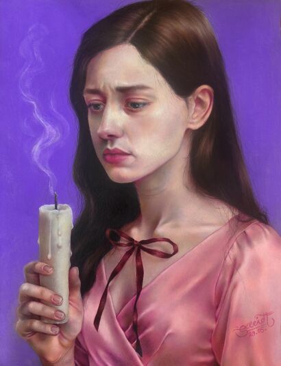 Echo In Wax - a Paint Artowrk by Kleidt Sarah